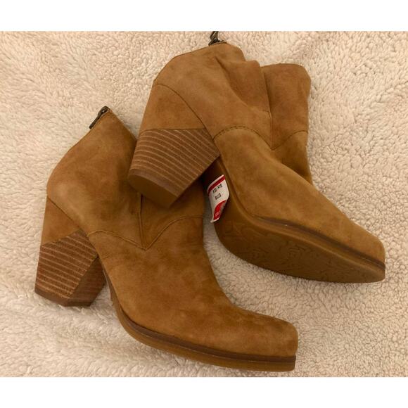Kork Ease Maggie Suede Block Heel Back Zip Ankle Booties Size 10M Brown NWT - Picture 2 of 8